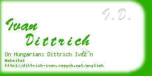 ivan dittrich business card